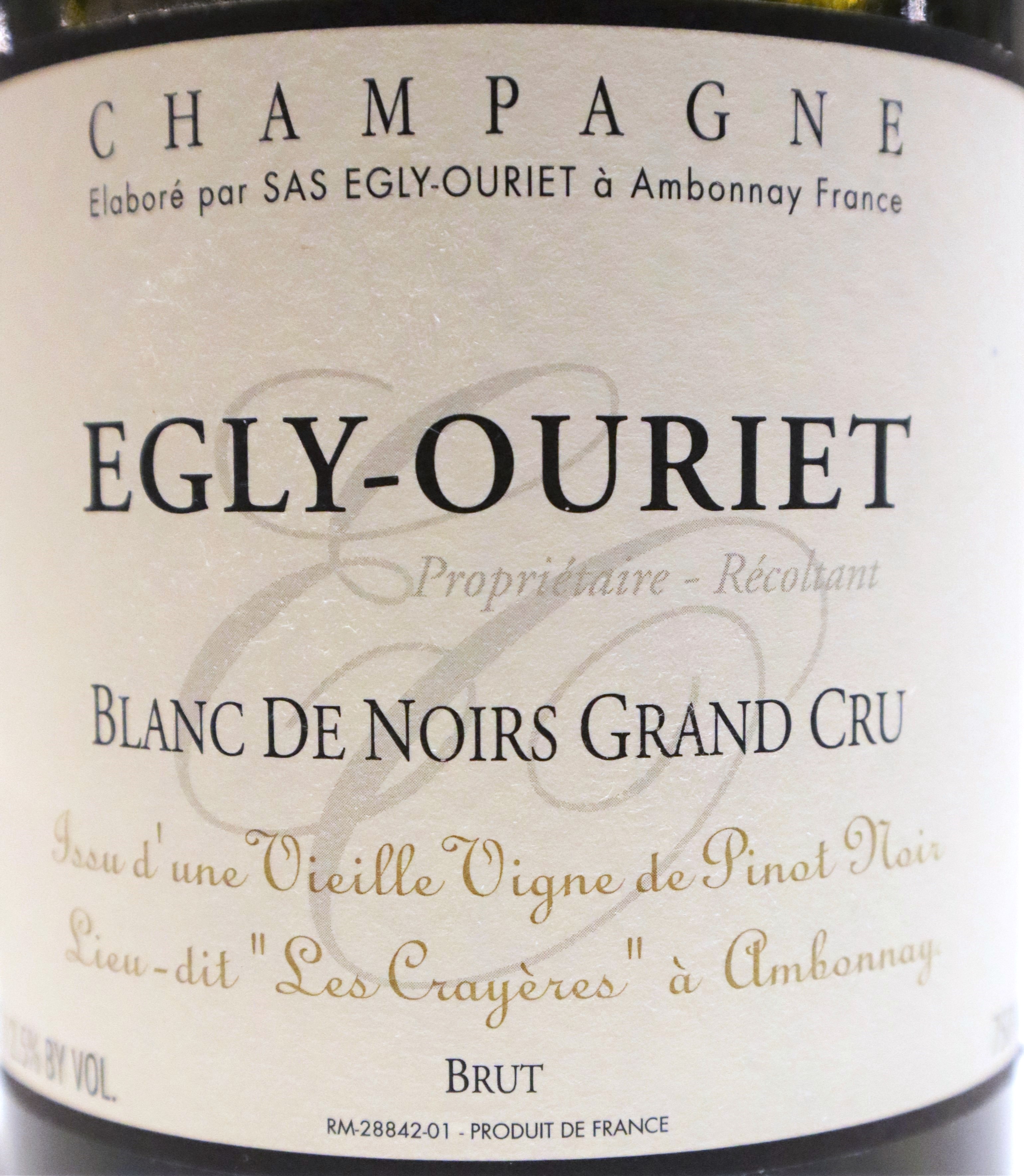(ラベル不良32)エグリ・ウーリエ ブラン ド ノワール ヴィエイユ ヴィーニュ熟成シャンパン